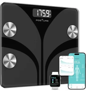 Bveiugn Scale for Body Weight, Digital Bathroom Smart Scale LCD Display, 13 B... - Picture 1 of 9
