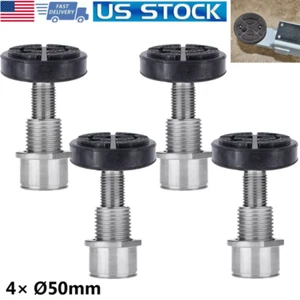 4PCS Auto Car Lift Telescopic Round Tray Rubber Pads Peg 2-Stage Screw-up Pads - Foto 1 di 13