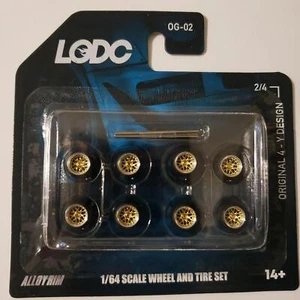 Ruedas de malla LODC serie 1 8 mm S1 2/4 borde cromado con inserto dorado 1:64 - Imagen 1 de 3