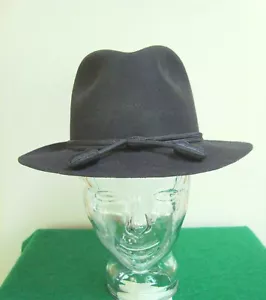 Western Style P M I Hat by Gil Truedsson Black Small 7 100 % wool Unisex (#5) - Picture 1 of 6