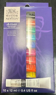 Winsor & Newton Artison Water Mixable Oil Colour 10 Tubes x12 ml - Image 1 of 2