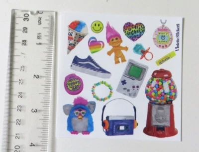 VIOLETTE COLLECTION Violette Stickers - 90'S NOSTALGIA - 4x4 Square of NEW RELEASE Stickers #K254