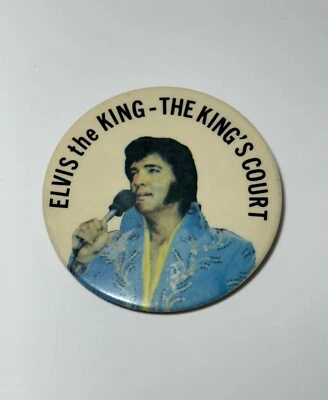Vintage Elvis Presley Concert Pin Badge Pinback King’s Court 1976 - Image 1 of 4