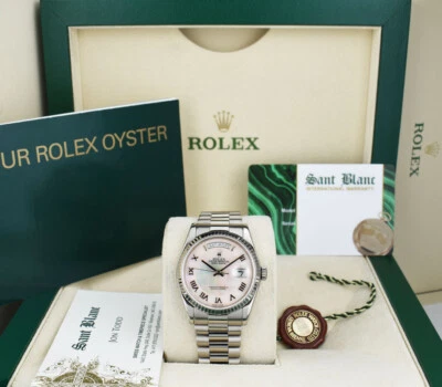 ROLEX White Gold Day Date President MOP Deco Dial Fluted Bezel 118239 SANT BLANC - Image 1 of 4