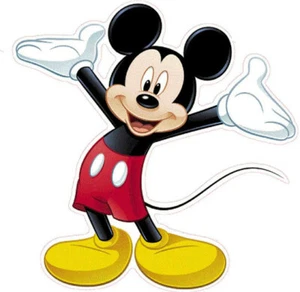 1 Inch TINY MICKEY MOUSE Decal Removable Wall Sticker Art Walt Disney Home Decor - Picture 1 of 1