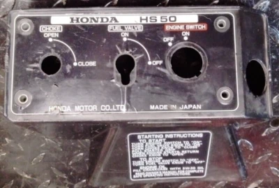 Panel de placa de control del soplador de nieve NLA Honda HS50 55110-732-670 con pernos de montaje - Imagen 1 de 4