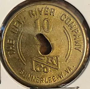 New River Coal Company Scrip 10¢ Trade Token Summerlee Fayette County WV 2711 - Picture 1 of 2