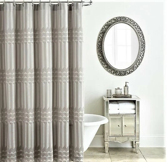 Cortina de Ducha Waterford Diamond Peltre Azul Gris 72x72 Buen Estado Foto 1 de 3