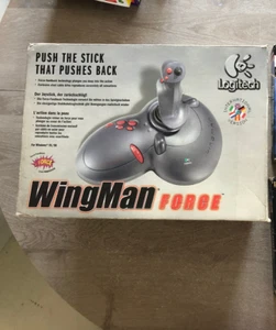 Manette joystick flightstick Logitech wingman force PC port joystick + USB + jeu - Imagen 1 de 5