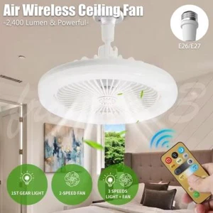 Socket Ceiling Fan Cool Light E26/E27 Base, Ceiling Fans with Light Cordless US - Picture 1 of 7