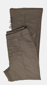 NWT 7 For All Mankind Women's Hi-Rise Flare Pants Brown Houndstooth Size-10 - Picture 1 of 8