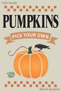 Harvest Pumpkin Patch STENCIL Crow Pick You Farmer Market DIY Farmhouse Signs - Picture 1 of 6