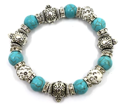 Бирюзовый бусина моды браслет черепаха бусина эластичной браслет ручной работы #2 - Изображение 1 из 4