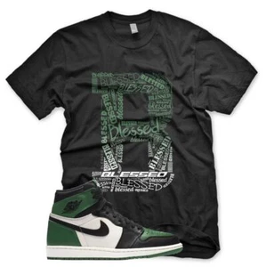 Nueva Camiseta Negra "B" BLESSED J1 Retro 1 Alta OG Verde Pino - Imagen 1 de 1