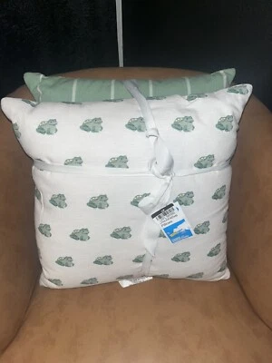 Новый набор декоративных подушек-лягушек 16 дюймов белая и зеленая детская спальня - Изображение 1 из 4