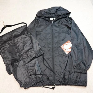 Vintage RARE SJB Sport St John Bay Jacke & Hose Set Trainingsanzug Schwarz Neu mit Etikett XL - Bild 1 von 24