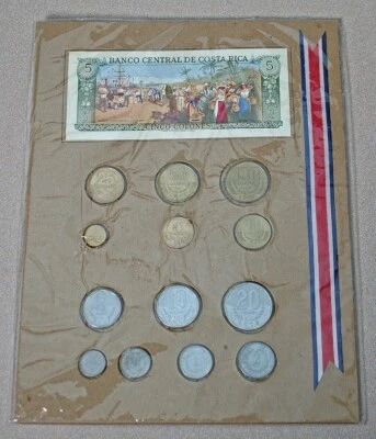 Lote de dinero sin circular de Costa Rica Foto 1 de 4