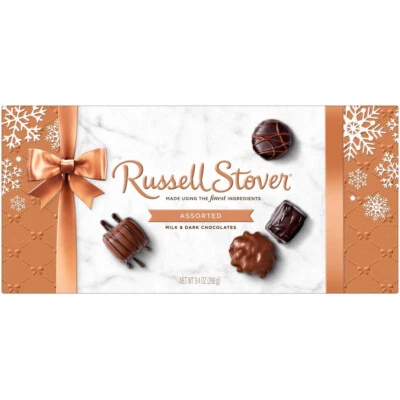 RUSSELL STOVER Assorted Milk & Dark Chocolate 10 Flavor Box 16 Pieces - Image 1 of 2