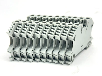 Allen Bradley 1492-J4 Terminal Block 35A 600V 4mm Feed Through Gray LOT OF 10 - Image 1 of 4