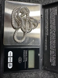 Vtg Sterling silver snake chain necklace 18" 8.4 grams looks like Platinum new - Picture 1 of 5