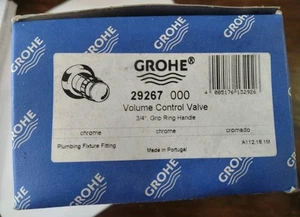 GROHE 29267000 Grohmix 3/4" Montaje en Pared Válvula Agarre Anillo Mango Control de Volumen - Imagen 1 de 2