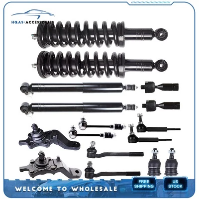 Complete Struts Ball Joints Tie Rods Sway Bar + Shock For 96-02 Toyota 4Runner Foto 1 de 4