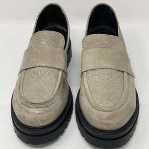 Miz Mooz New York City Beige Daria Leather Chunky Platform Loafers Sz 40 9 - 9.5 - Picture 1 of 10