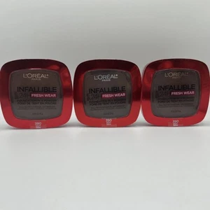 L'Oreal Infallible 24hr Foundation Powder 390 Ebony Lot Of 3 0.31oz - Picture 1 of 4