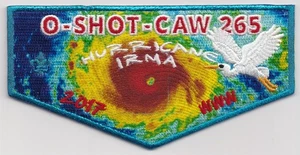 OA FLAP - O-SHOT-CAW - LODGE #265 - SXX - HURRICANE IRMA - HECHO 500 - Imagen 1 de 1