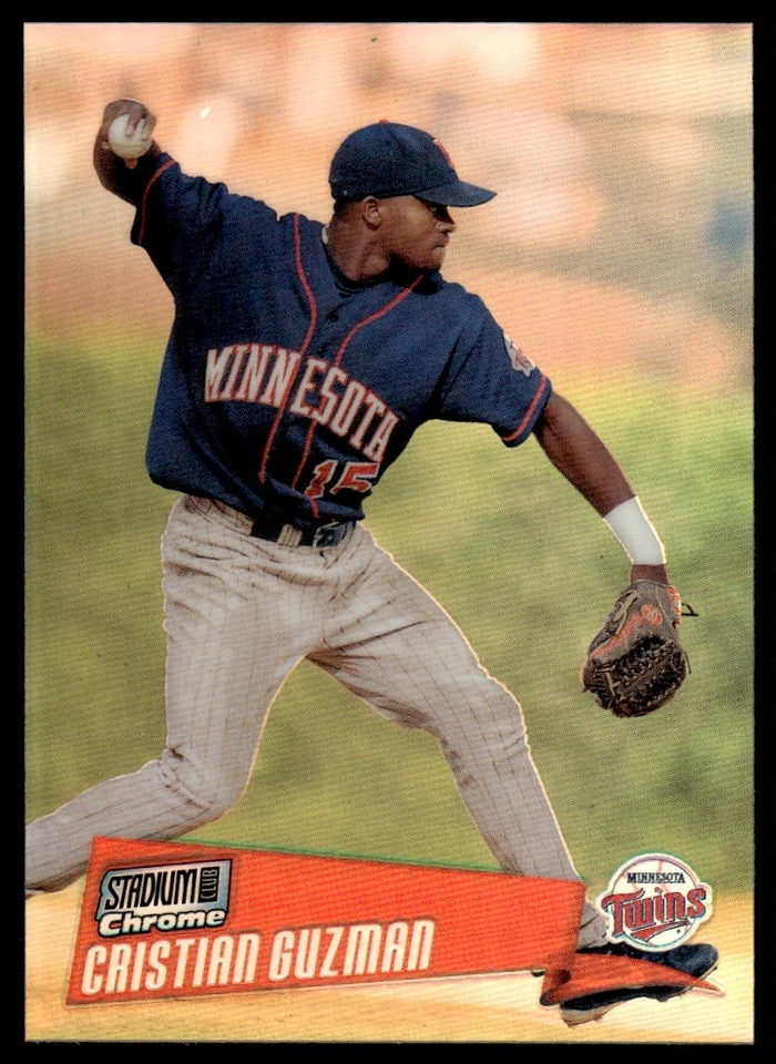 2000 Stadium Club Chrome Refractor Cristian Guzman Minnesota Twins #141 - Image 1 of 2