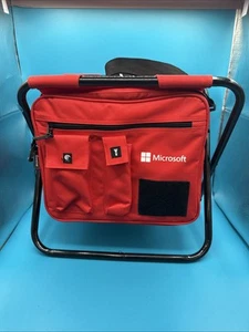Microsoft Computer Tragbarer Klappstuhl Kühlstuhl Hocker Klappbar Camping Sitz Rot - Bild 1 von 6