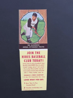 1958 Hires Root Beer #67 Ted Kluszewski con pestaña Foto 1 de 2
