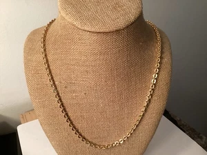 Collar de cadena de eslabones ovalados 23 pulgadas OTC Italia 18K GEP BN tono dorado brillante envío gratuito - Imagen 1 de 5