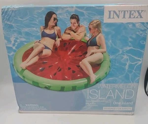 Intex Extra Large Watermelon Island Luxury Pool Float 6' x 9' NEW in Box - Picture 1 of 5