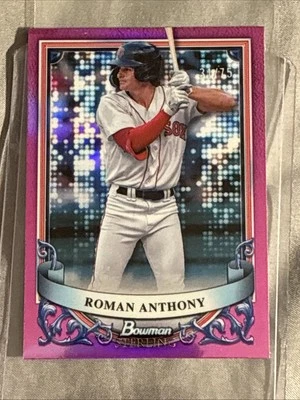ROMAN ANTHONY 2024 Bowman Sterling Magenta 31/75 #1 Prospect - Image 1 of 3