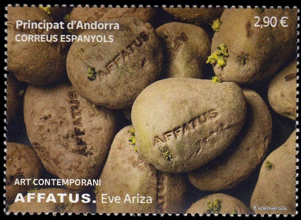 Sello Andorra 2024 Edifil 557 ** Arte contemporáneo Affatus de Eve Ariza Foto 1 de 1