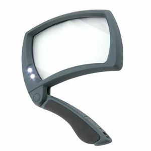 Folding Magnifier LED Lighted 2x Power Rectangular Lens Carson MJ-50 MagniFold - Picture 1 of 4