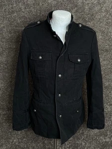 Express Herren schwarz Knopfleiste mehrere Taschen Jacke Größe Medium Utility - Bild 1 von 17