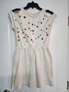 Gap Girls Star Cold Shoulder Dress, 100% Cotton Size L (12) - Picture 1 of 5
