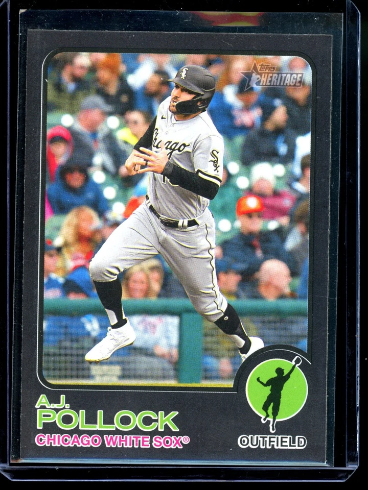 2022 Topps Heritage A.J. Pollock Black Border Chicago White Sox - Image 1 of 1