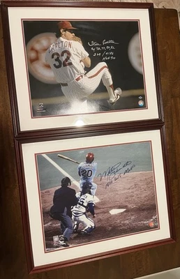 Autographed/Signed MIKE SCHMIDT STEVE CARLTON Phillies 16x20 Photo PSA Lot - Image 1 of 4
