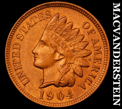 1904 Indian Head Cent - RB Super Choice Gem Brilliant Uncirculated++++  #G984 - Image 1 of 2