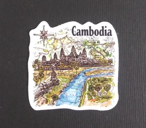 Cambodia World Travel Sites Sticker 1.75" x 1.78" (AAB) - Picture 1 of 2
