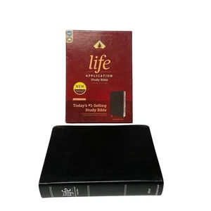 NIV Life Application Study Bible, Third Edition, Black Bonded Leather NEW - Imagen 1 de 8