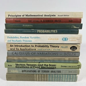 VTG Advanced Mathematics Probability BOOK LOT 11 Rudin Feller Papoulis Tensor - Imagen 1 de 9