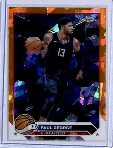 2023-24 TOPPS CHROME SAPPHIRE EDITION ORANGE Paul George 8/25 Los Angeles - Picture 1 of 2