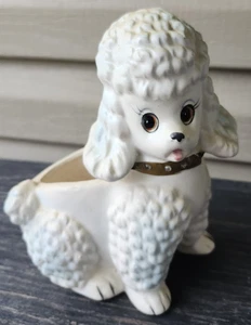 Vintage Midcentury Napco Poodle With Jeweled Collar Planter Pot MCM - Picture 1 of 5