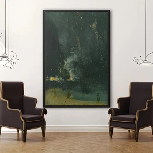 Nocturne in Black and Gold The Falling Rocket Canvas/Poster Wall Art - Picture 1 of 19