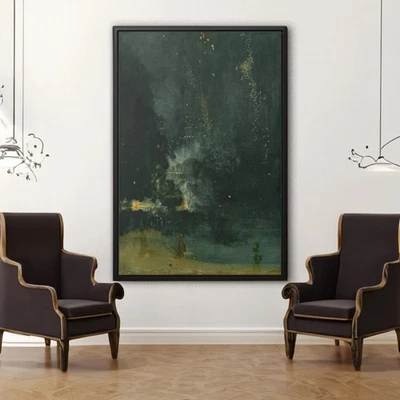 Nocturne in Black and Gold The Falling Rocket Canvas/Poster Wall Art - Image 1 of 2
