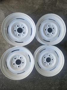 Holden stock steels 13x4.5 set 4 FE FC FB EK EJ powdercoated suit drum brakes - Picture 1 of 9